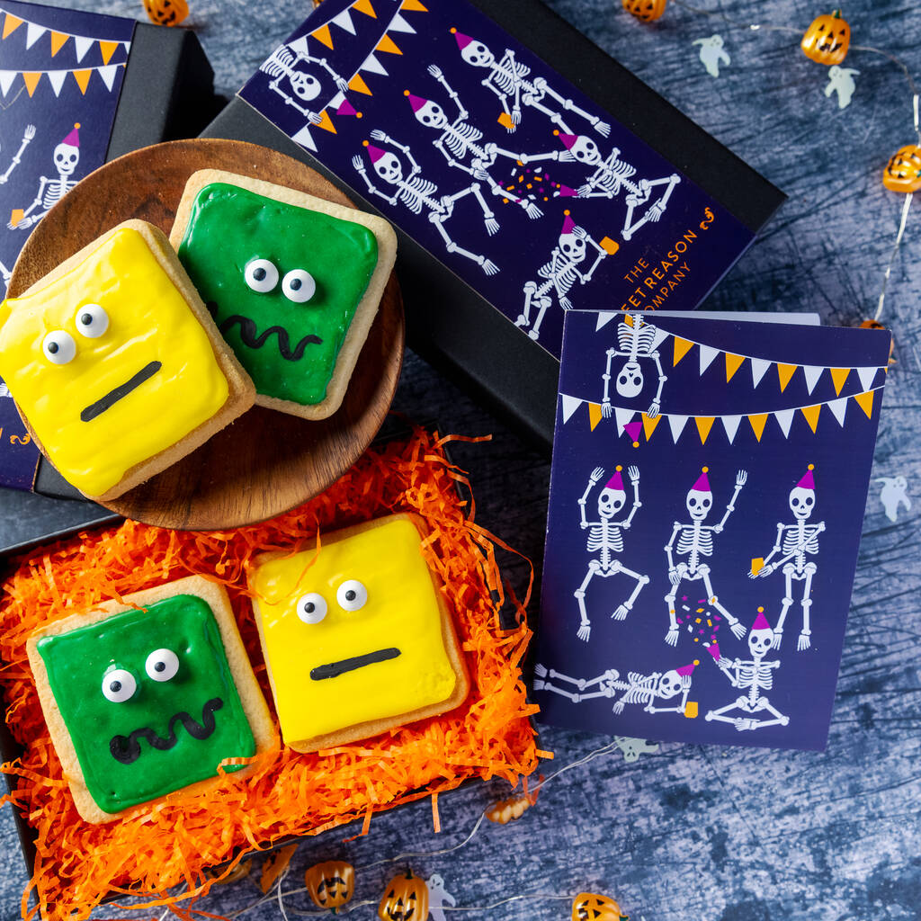 'Halloween Skeleton' Luxury Monsters Biscuits By The Sweet Reason Company