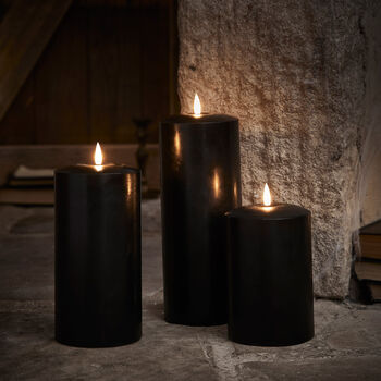 Tru Glow® Black LED Chapel Candle Trio, 2 of 2