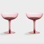 Set Of Two Deep Pink Champagne Coupes, thumbnail 4 of 4