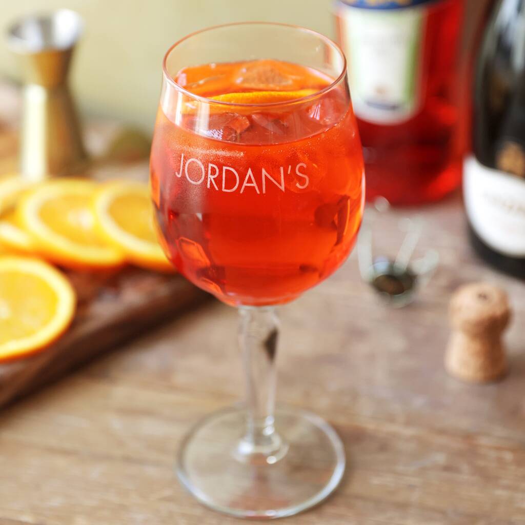 Personalised Aperol Spritz Logo Glass