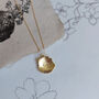 Small Rose Pressed Flower Necklace Gold Plated, thumbnail 1 of 10