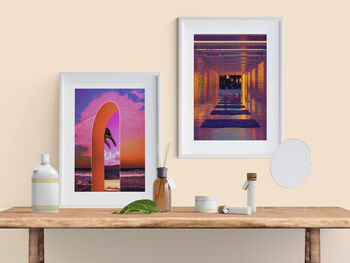 Colourful Vaporwave Art Print Set Of Two, 2 of 4