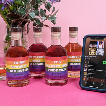 Personalised Pride Party Flavoured Gins With Music, 2 of 6