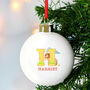 Christmas Animal Initial Personalised Hanging Bauble, thumbnail 3 of 5