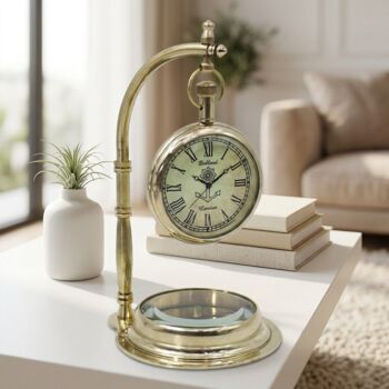 Custom Engraved Rotating Balance Desk Clock – 24th Birthday And Father's Day Keepsake Gift, 6 of 12