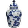Chinoiserie Ginger Jar Pot And Emmen White Blue Porcelain, thumbnail 1 of 6