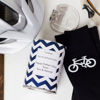 Tin Of Cycle Socks Personalised Gift, 5 of 5