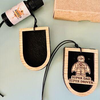 Superhero Personalised Luxe Car Air Freshener, 2 of 5