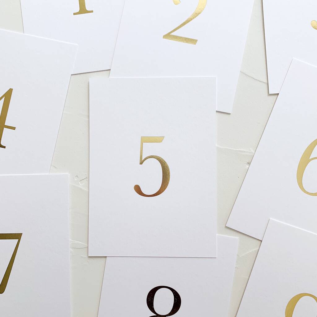 A Set Of Table Numbers By Gable & Grain | notonthehighstreet.com