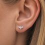 Sterling Silver Bee Stud Earrings, thumbnail 1 of 6