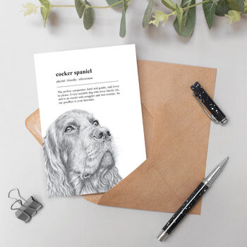 Cocker Spaniel Dog Illustration Unframed Print, 5 of 8