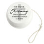 Personalised On Your Christening White Wooden Yoyo, thumbnail 2 of 3
