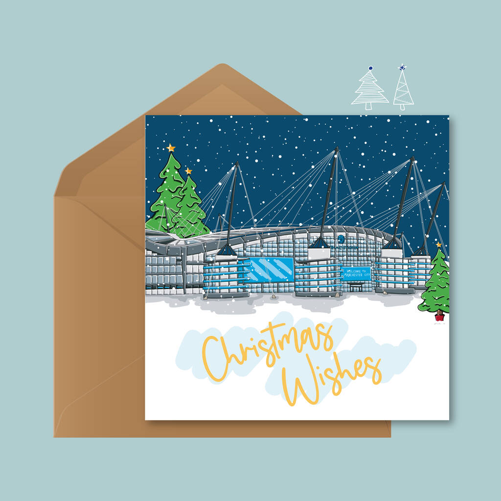 Manchester City Christmas Card By Moo and Snip