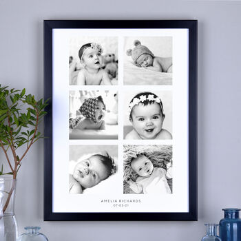 Personalised Six Photos Baby Print, 3 of 7