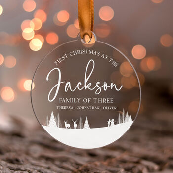 Personalised First Family Christmas Tree Decoration, 5 of 6