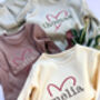 Personalised Heart Initials Or Name Set Baby Toddler, thumbnail 2 of 8