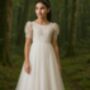 Josephine In Ivory White Flower Girl Or Communion Dress, thumbnail 1 of 7