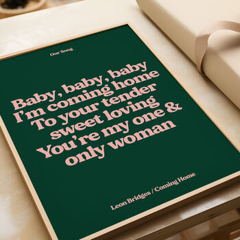 Add Your Own Lyric Custom Print, 3 of 9