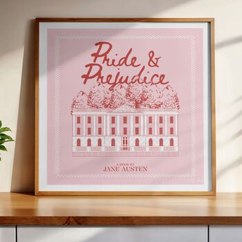 Pride And Prejudice Art Print | Pink Book Lover Gift, 2 of 10