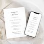 Minimal Digital Wedding Evite Or Printable Invitation, thumbnail 2 of 4
