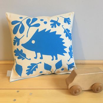 Woodland Hedgehog Nursery Cushion, 2 of 5