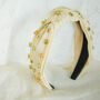 Twist Knot Diamante Gem Headband In Cream, thumbnail 1 of 2