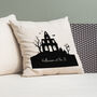 Personalised Halloween Haunted House Cushion Cover, thumbnail 2 of 4