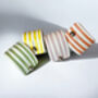 Striped Leather Napkin Rings Made In England, thumbnail 2 of 3