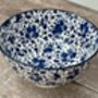 Blue And White Floral Design Bowl, 15.5cm, thumbnail 1 of 2