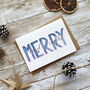 Merry And Bright Christmas Card, thumbnail 1 of 3