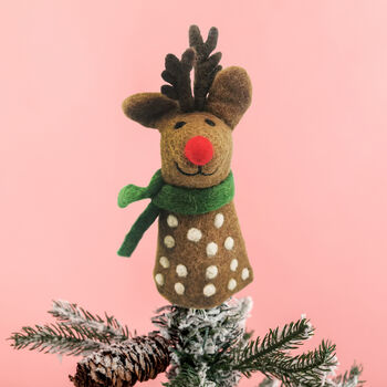 Rudolph Felt Christmas Tree Topper, 2 of 2