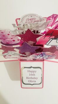 Personalisable Sweet 16 3D Greeting/Gift Card, 6 of 8