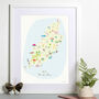 Map Of Isle Of Man Art Print, thumbnail 1 of 5