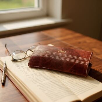 Personalised Leather Cricket Glasses Case, 4 of 10