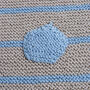 Baby Dinosaur Striped Blanket Easy Knitting Kit, thumbnail 5 of 8