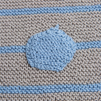 Baby Dinosaur Striped Blanket Easy Knitting Kit, 5 of 8