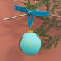 Large Hand Painted Personalised Ceramic Bauble, thumbnail 4 of 8