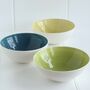 Handmade Colourful Porcelain Pasta Bowl, thumbnail 4 of 12