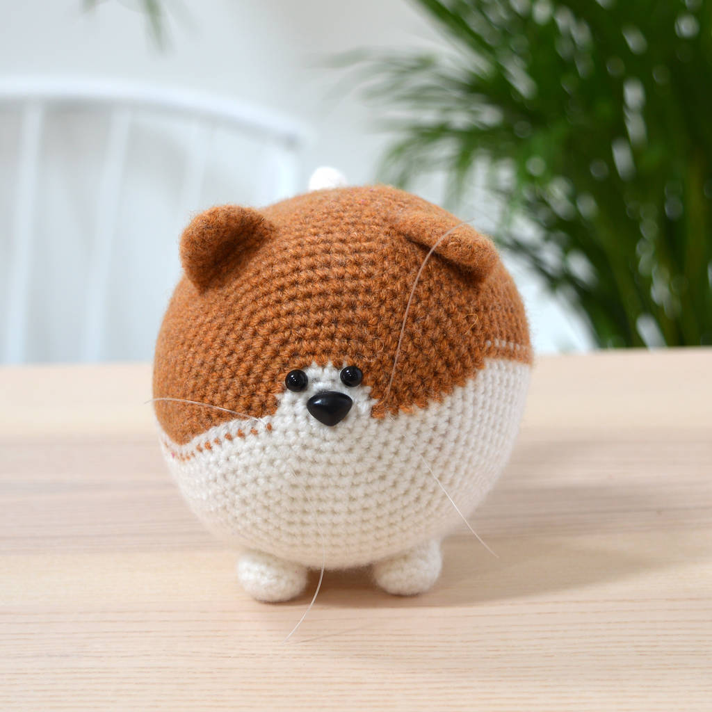 Ginger And White Cat Crochet Kit By Pro Yarn Studio
