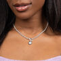 Silver Heart T Bar Chain Necklace, thumbnail 1 of 7