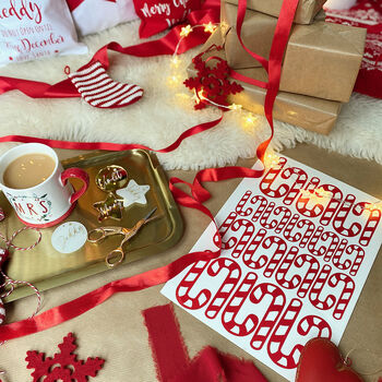 Candy Cane Christmas Gift Stickers, 3 of 9