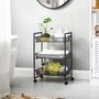 Three Tier Trolley Household Cart Baskets Shelves, thumbnail 2 of 10
