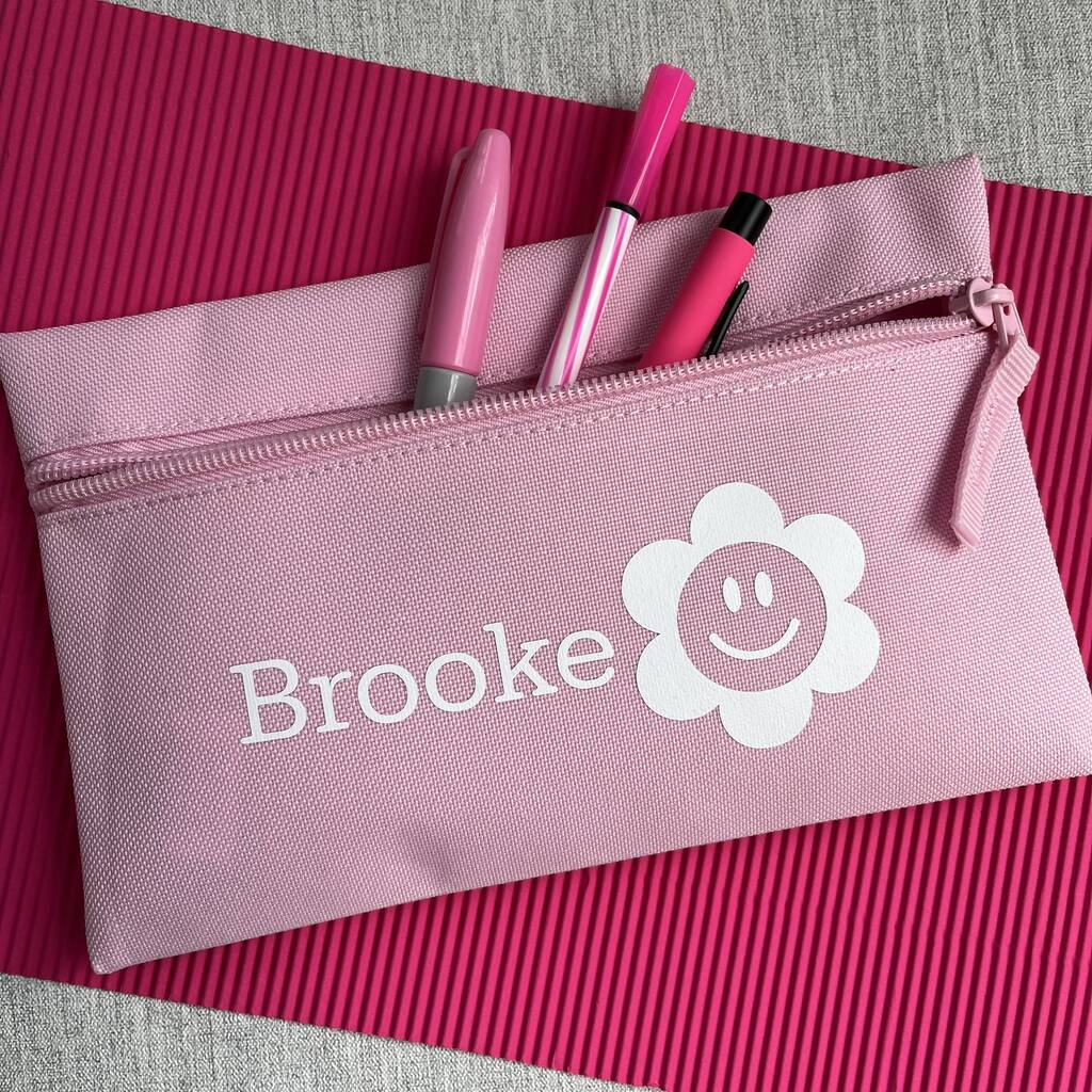 Personalised Stocking Filler Flower Pencil Case, 1 of 5