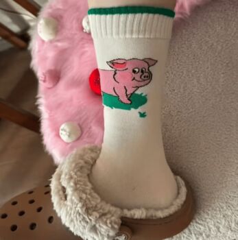 Novelty Fun Socks Size Five To Nine ~ Percy Pig Socks Three Pack, 4 of 5