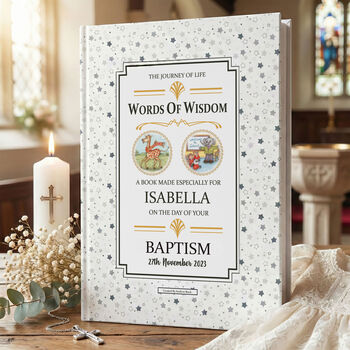 Baptism Gift Book Personalised Words Of Wisdom, 12 of 12