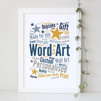 Personalised 50th Birthday Word Art Gift Her, 7 of 9