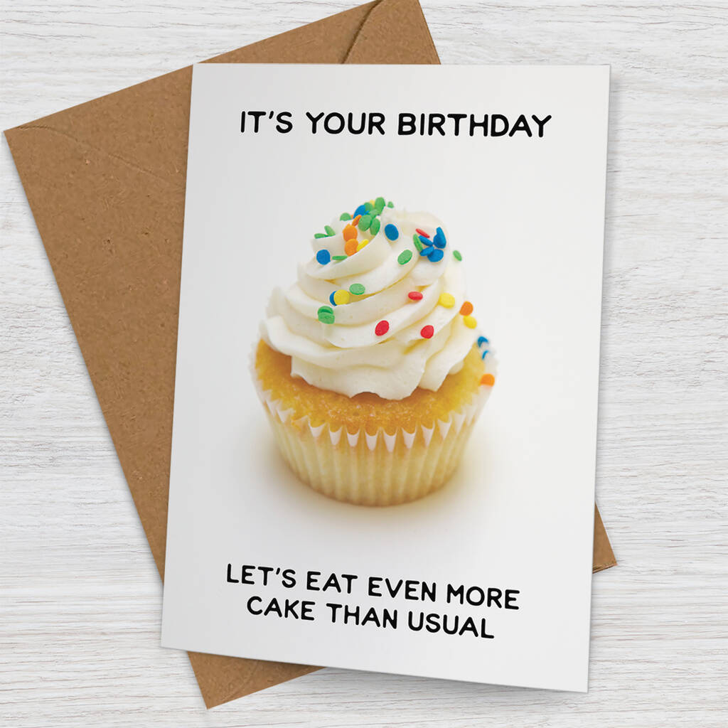 Eat More Cake Gold Foil Message Stock Illustration 