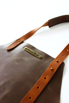 Personalised Leather Apron For Woman, 8 of 12