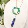 Aqua And Blue Threader Necklace, thumbnail 1 of 9