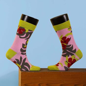 Cotton Socks Floral Hibiscus, 2 of 3